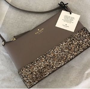 Kate Spade Glitter Gunmetal CityScape Ramey Purse